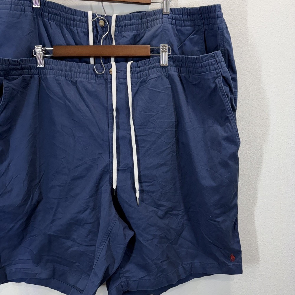 Polo Ralph Lauren Shorts Men 3XLT Blue Cotton Casual Drawstring - Lot of 2